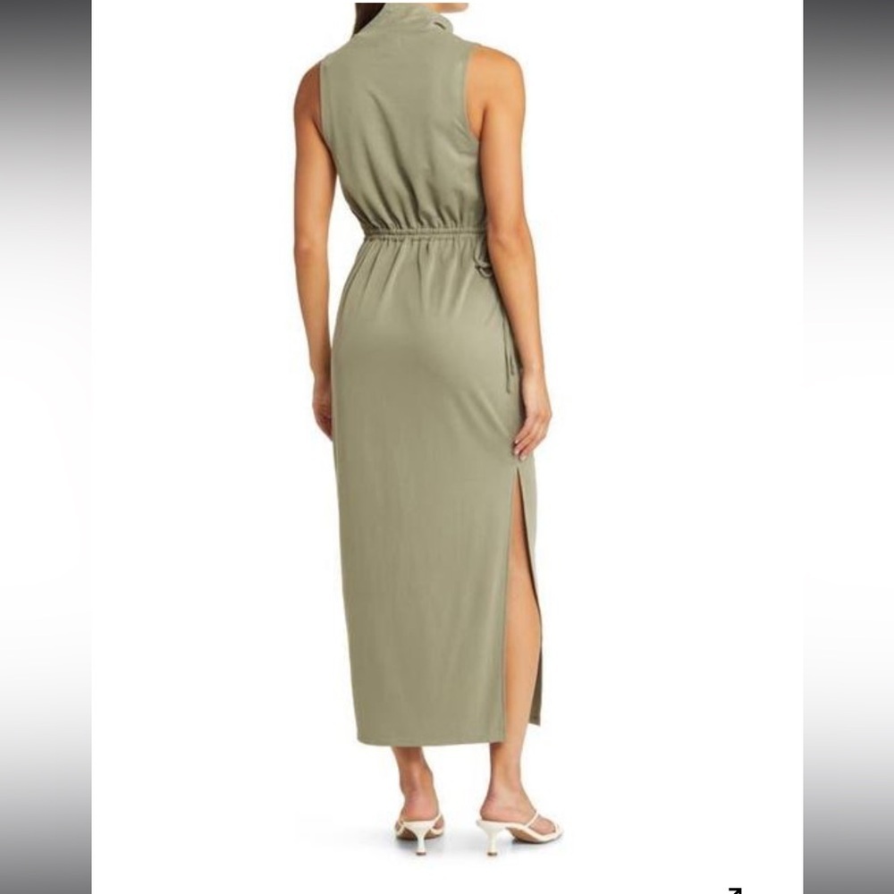 New Open Edit Green Mock Neck Sleeveless‎ Knit Dress size Small - Picture 10 of 13